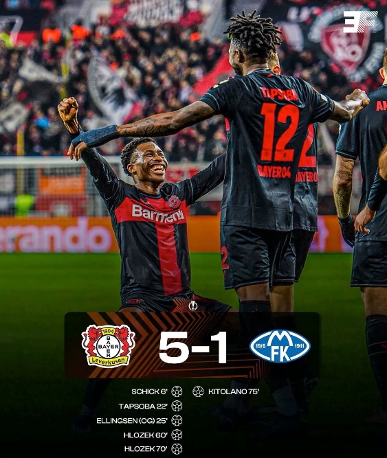 勒沃庫(kù)森全勝晉級(jí)！歐聯(lián)杯16強(qiáng)門票已拿下